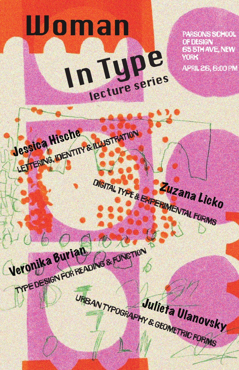 Experimental Woman in Type lecture poster
